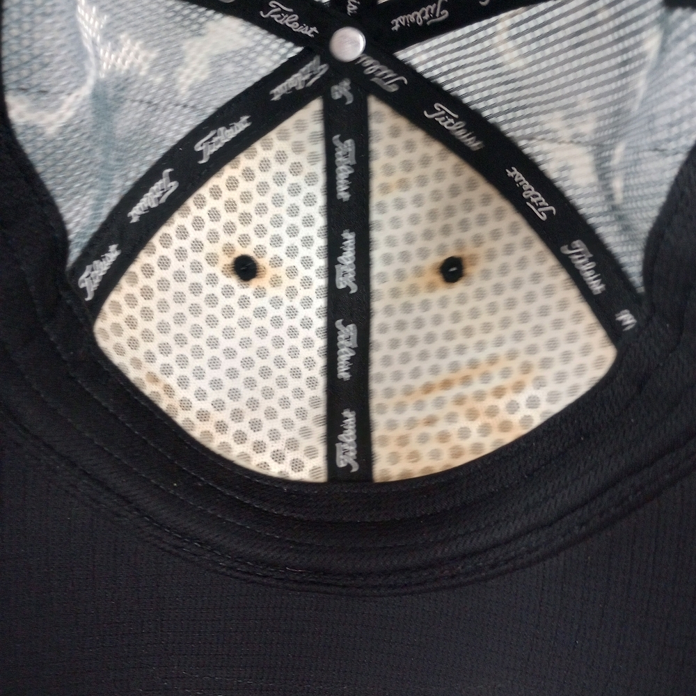 Titleist Pro V1 Footjoy Logo Mesh Black Snapback Hat Cap Men's One Size Fits Mos - Picture 8 of 10